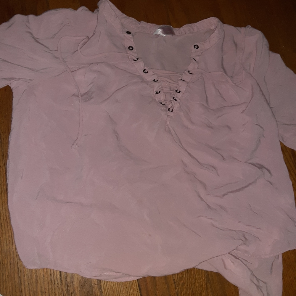 Tie up V-neck